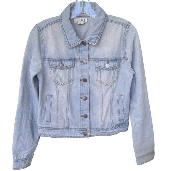 Ci Sono Womens Denim Jacket Light Wash Jean Shacket Size Small NWOT - Picture 1 of 8